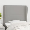 vidaXL Cabecero con orejas de tela gris claro 83x23x118/128 cm