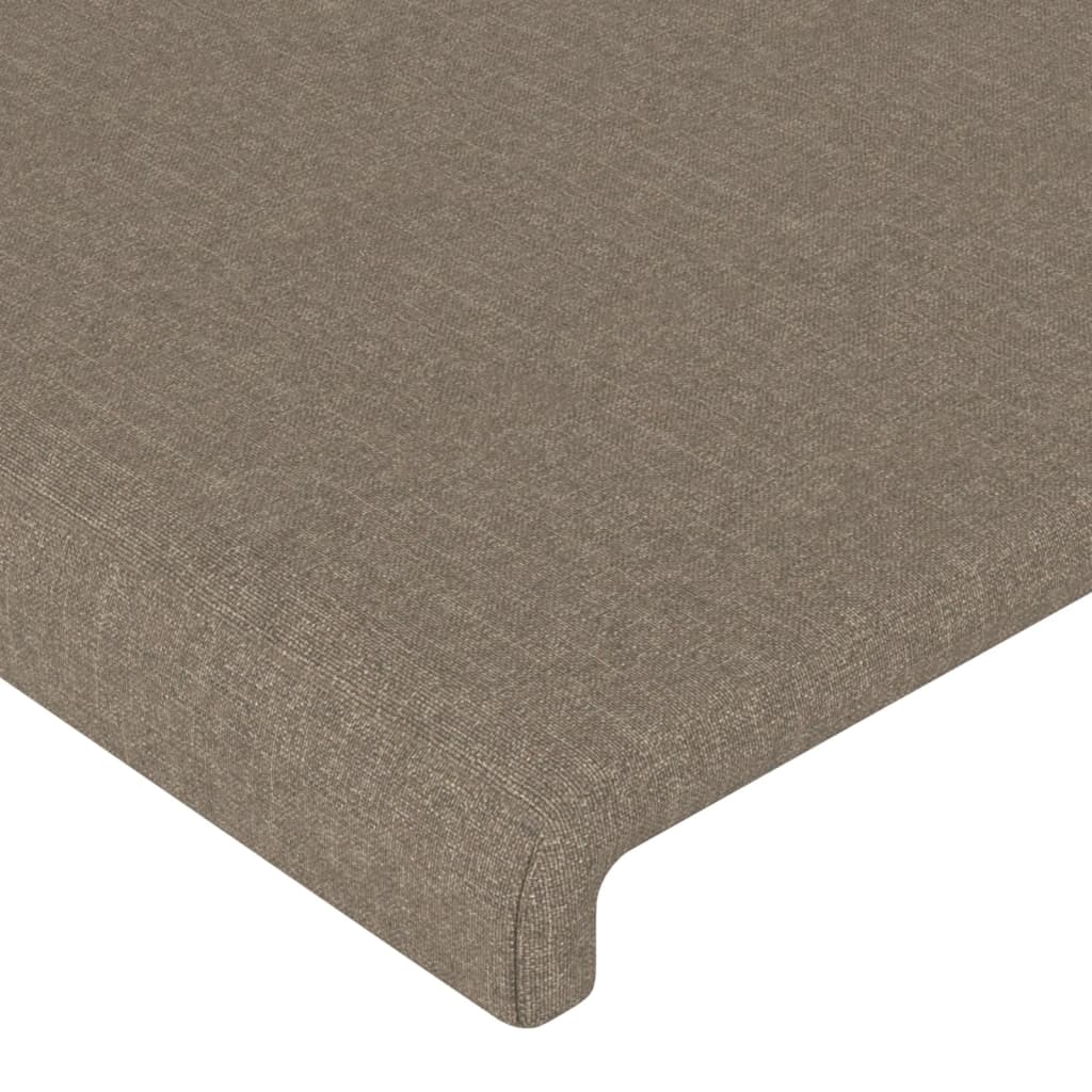 vidaXL Cabecero con orejas de tela gris taupe 93x23x118/128 cm