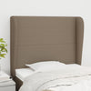 vidaXL Cabecero con orejas de tela gris taupe 93x23x118/128 cm