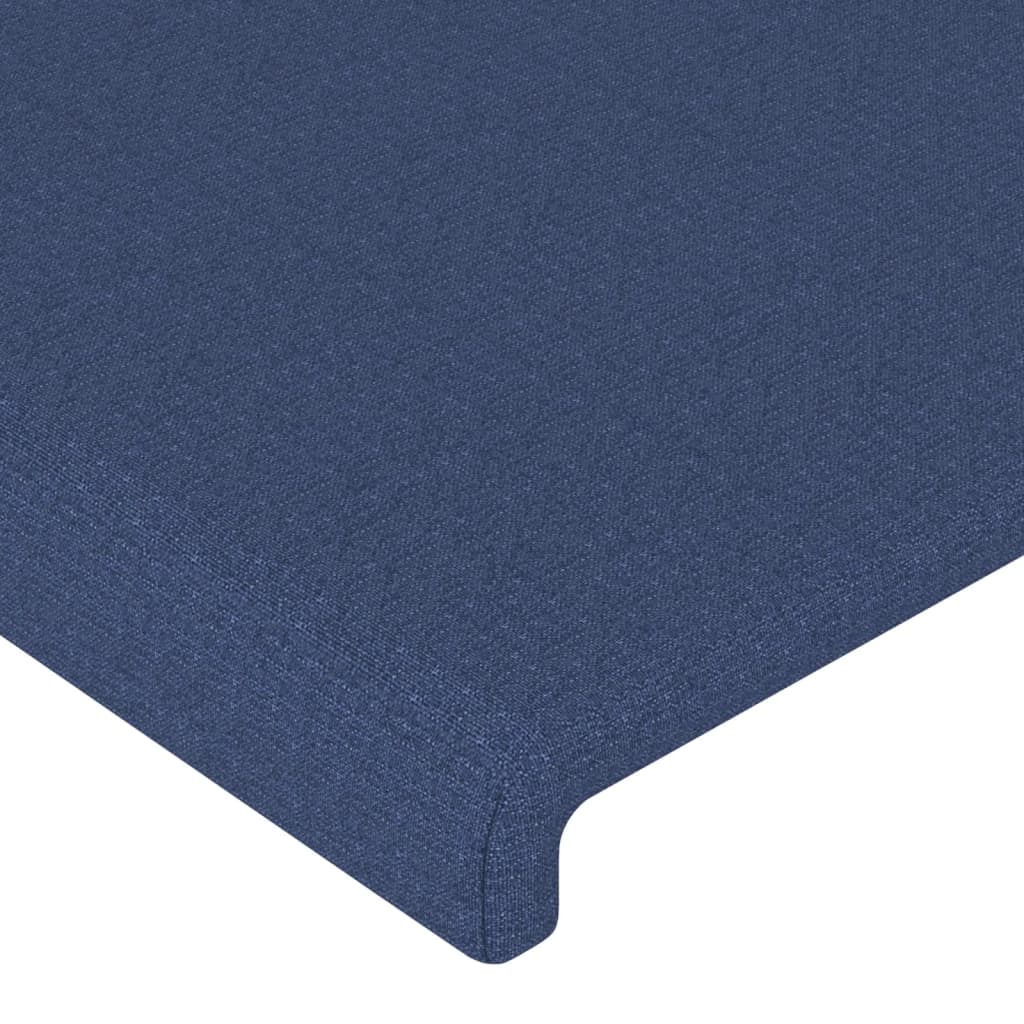 vidaXL Cabecero con orejas de tela azul 93x23x118/128 cm