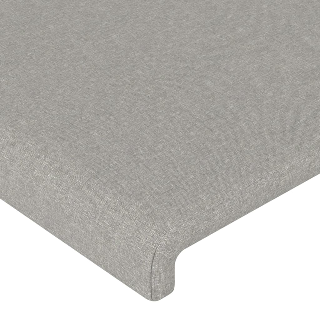 vidaXL Cabecero con orejas de tela gris claro 103x23x118/128 cm