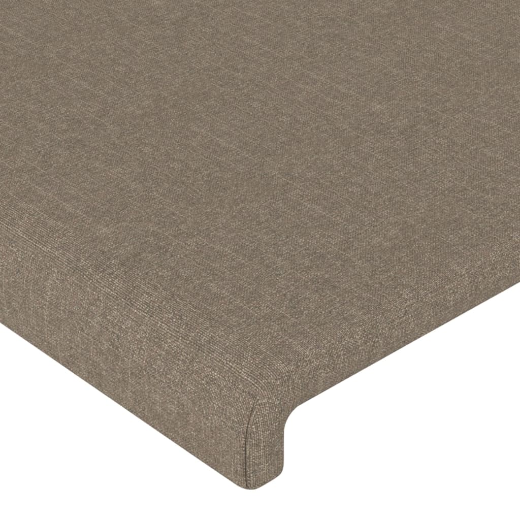 vidaXL Cabecero con orejas de tela gris taupe 103x23x118/128 cm