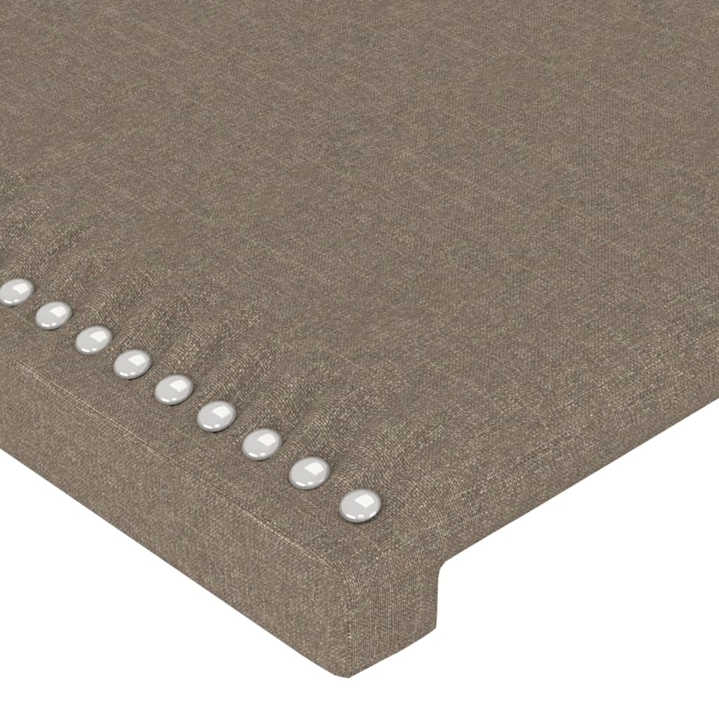 vidaXL Cabecero con orejas de tela gris taupe 203x23x118/128 cm