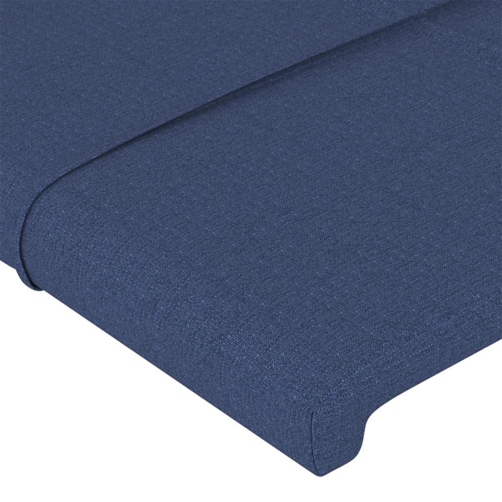 vidaXL Cabecero con orejas de tela azul 83x23x118/128 cm