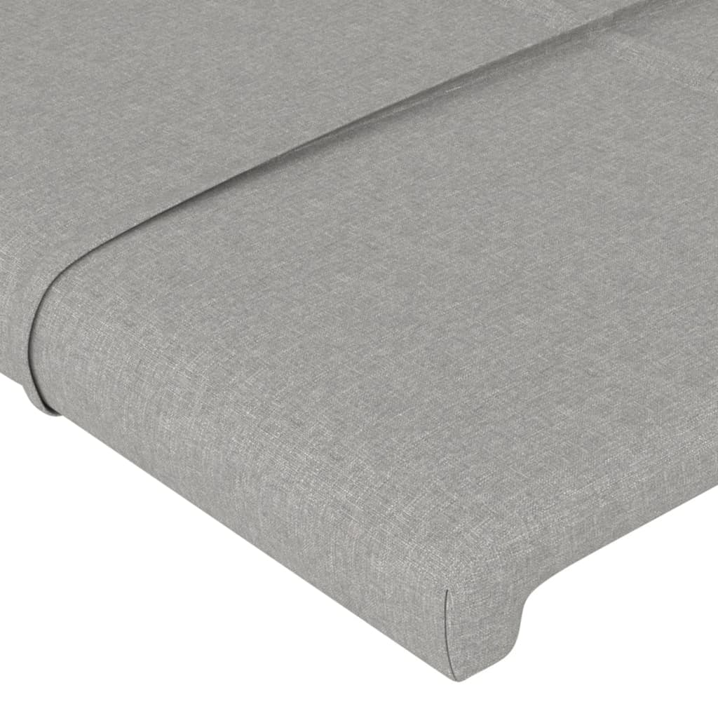 vidaXL Cabecero con orejas de tela gris claro 93x23x118/128 cm