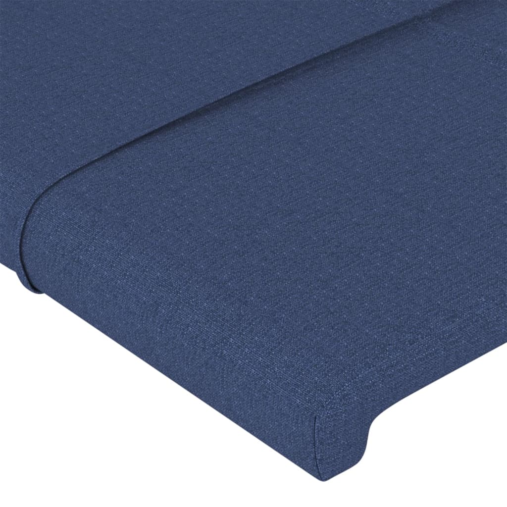 vidaXL Cabecero con orejas de tela azul 93x23x118/128 cm