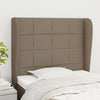 vidaXL Cabecero con orejas de tela gris taupe 103x23x118/128 cm