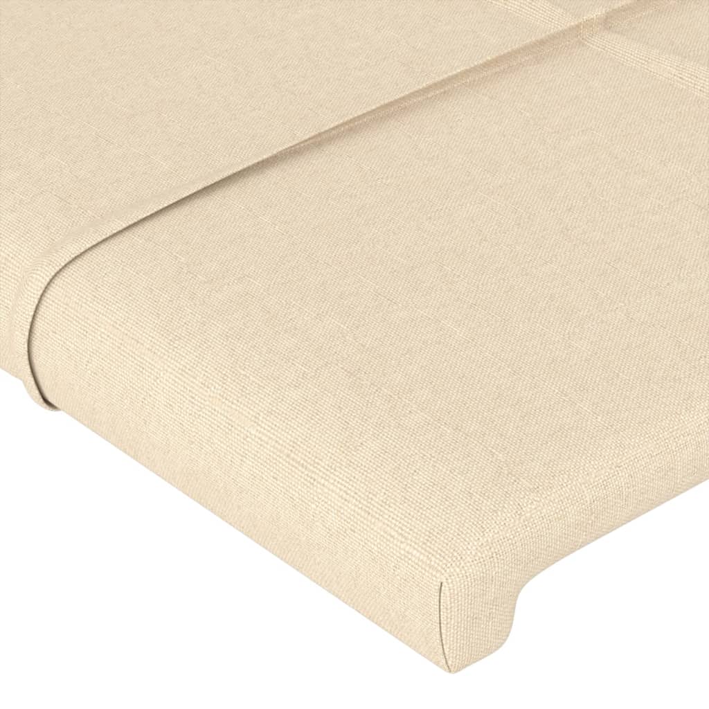 vidaXL Cabecero con orejas de tela color crema 103x23x118/128 cm