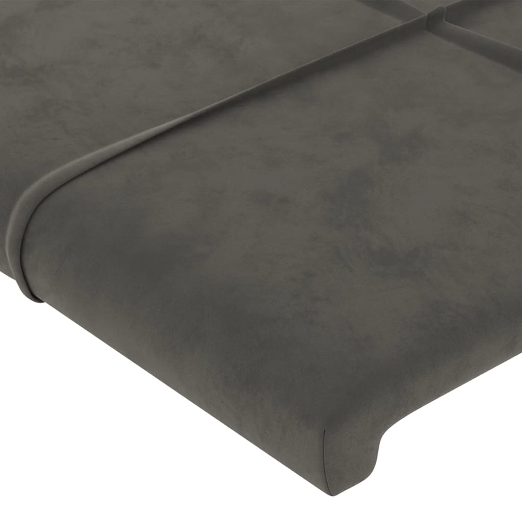 vidaXL Cabecero con orejas de terciopelo gris claro 163x23x118/128 cm