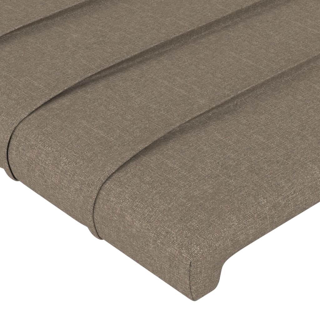 vidaXL Cabecero con orejas de tela gris taupe 83x23x118/128 cm