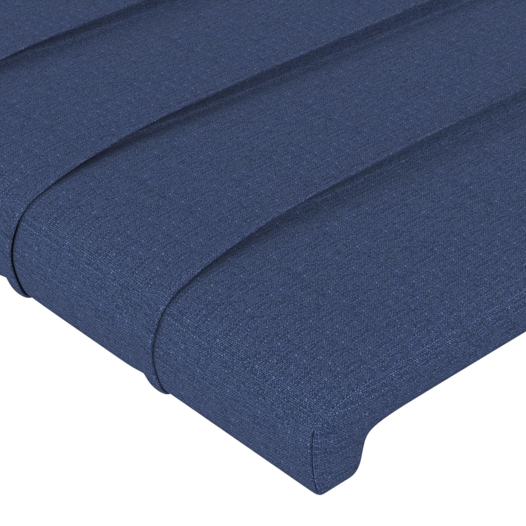 vidaXL Cabecero con orejas de tela azul 83x23x118/128 cm