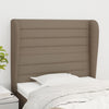 vidaXL Cabecero con orejas de tela gris taupe 93x23x118/128 cm