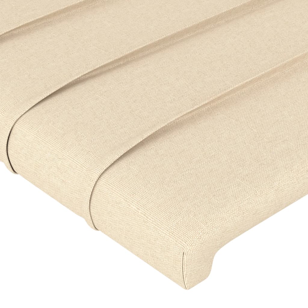 vidaXL Cabecero con orejas de tela color crema 103x23x118/128 cm