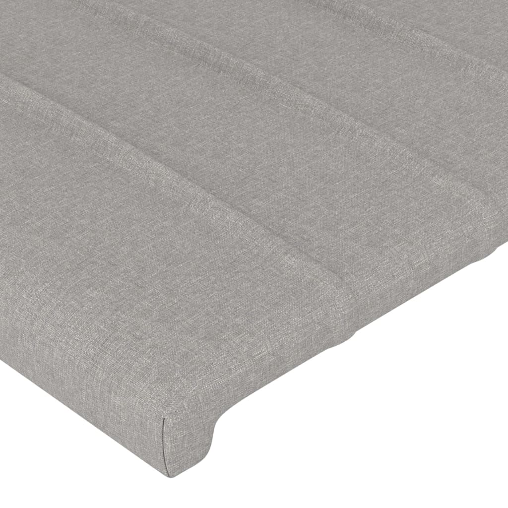 vidaXL Cabecero con orejas de tela gris claro 83x23x118/128 cm