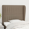 vidaXL Cabecero con orejas de tela gris taupe 83x23x118/128 cm