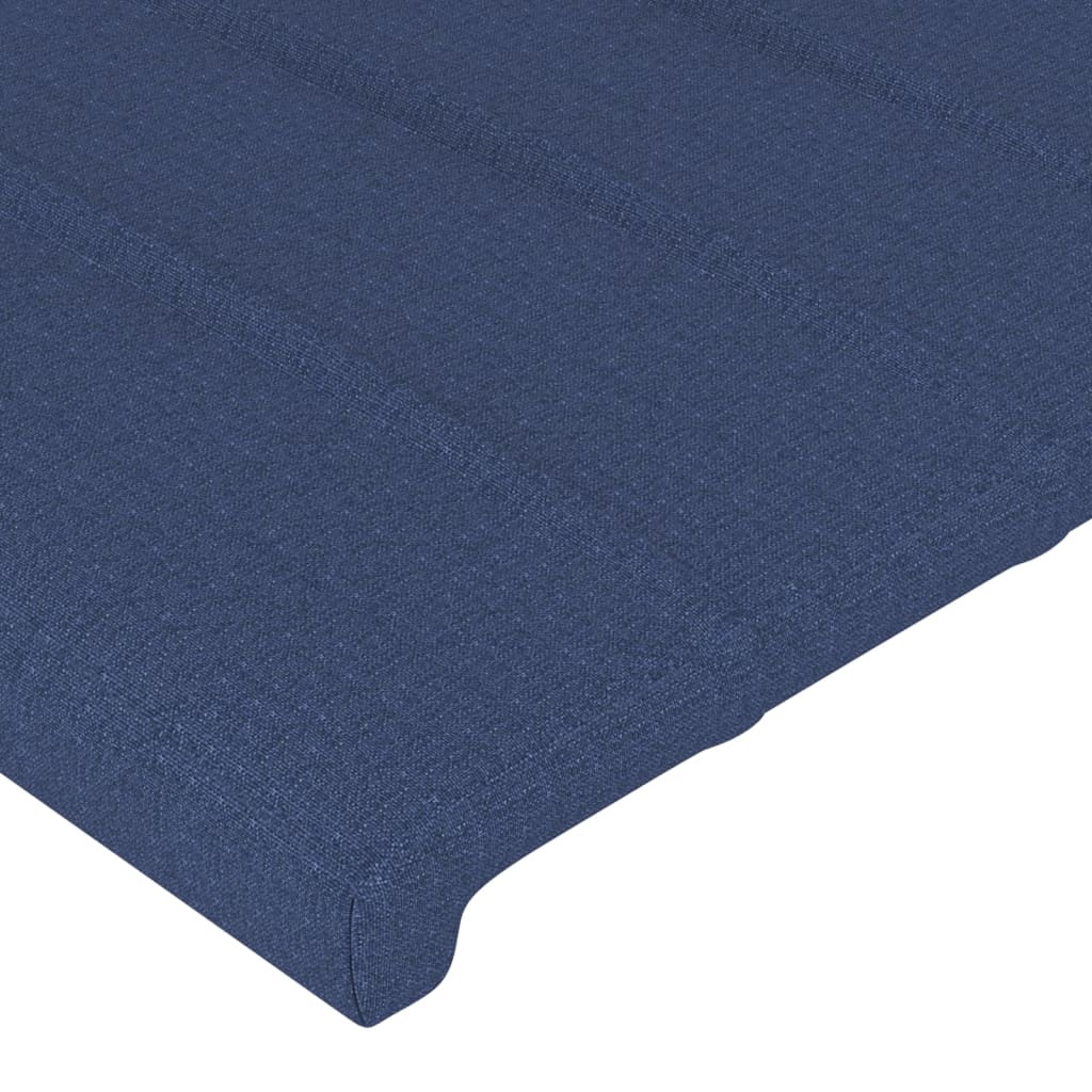 vidaXL Cabecero con orejas de tela azul 103x23x118/128 cm