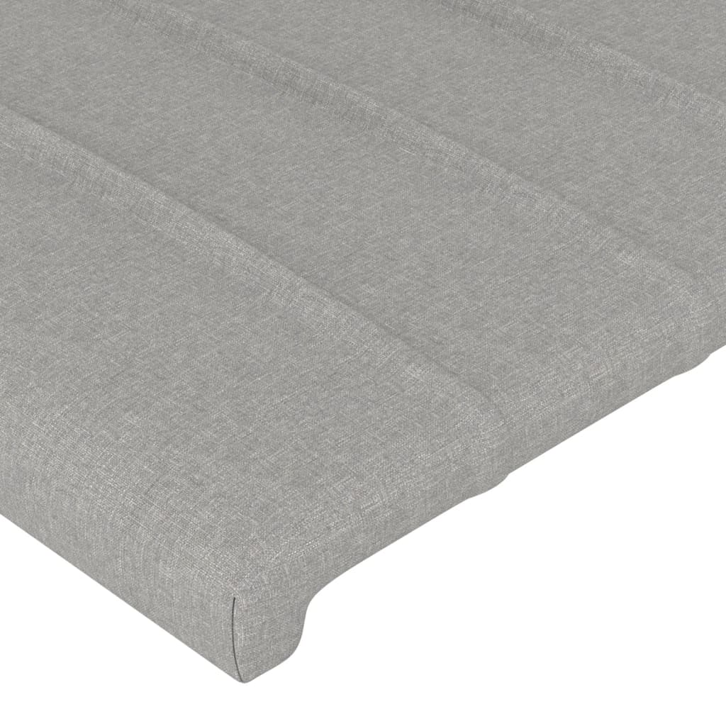 vidaXL Cabecero con orejas de tela gris claro 163x23x118/128 cm