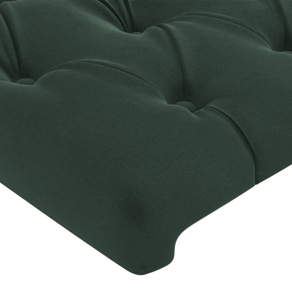 vidaXL Cabecero con orejas de terciopelo verde oscuro 83x23x118/128 cm