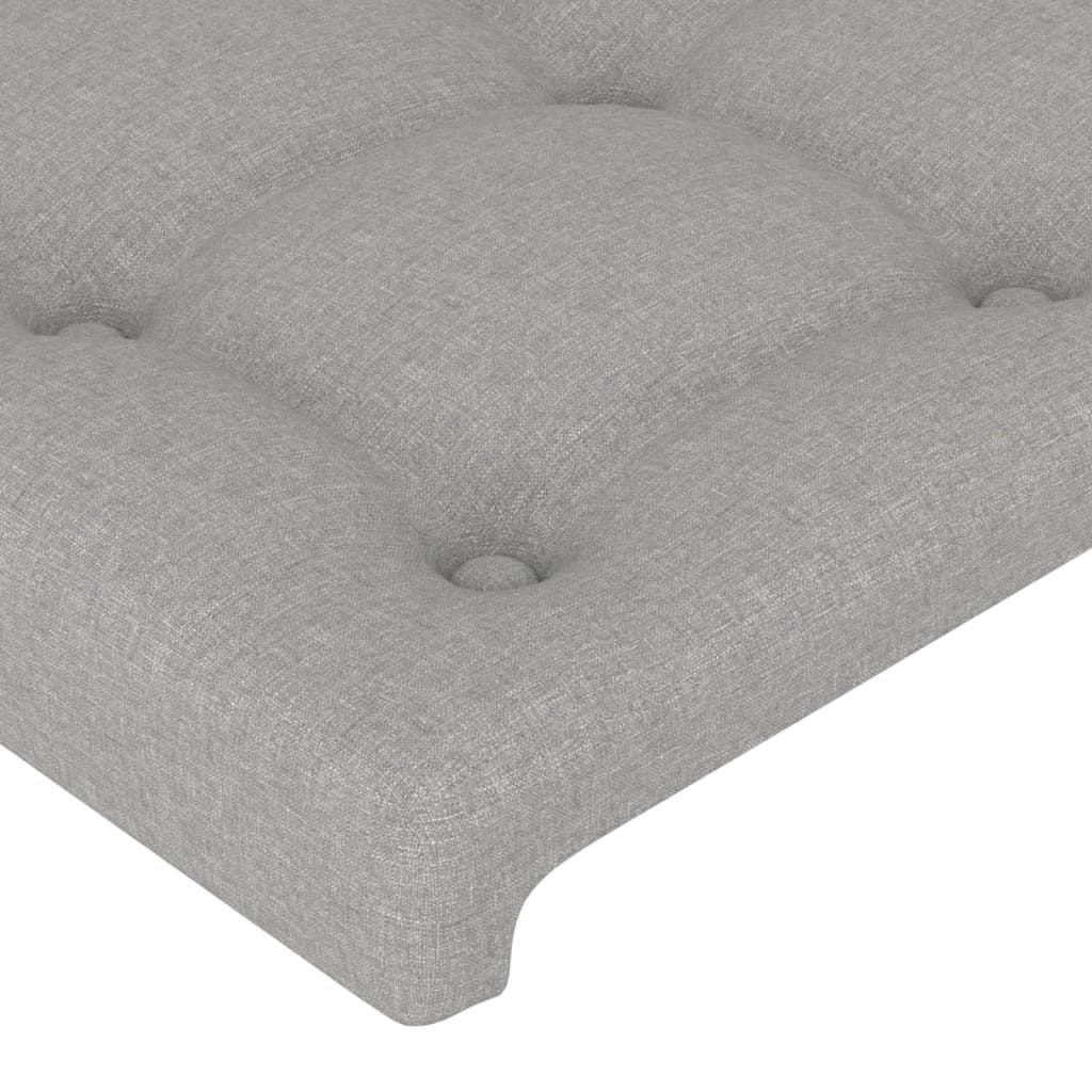 vidaXL Cabecero con orejas de tela gris claro 163x23x118/128 cm