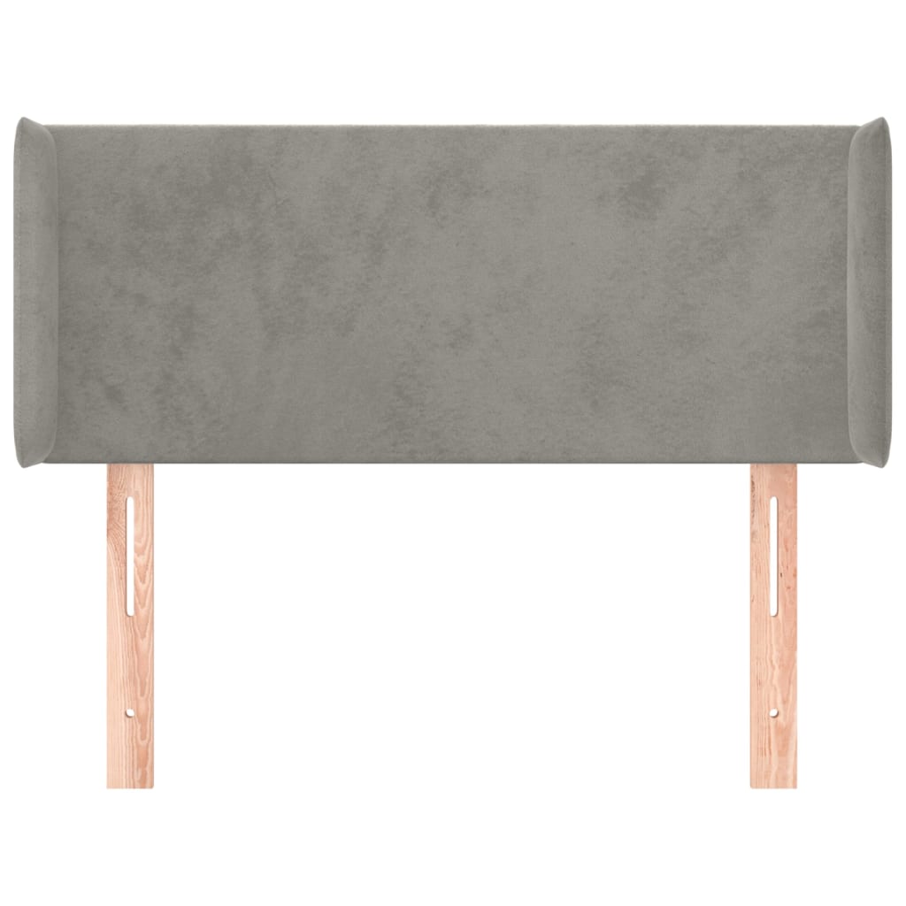 vidaXL Cabecero de terciopelo gris claro 103x16x78/88 cm