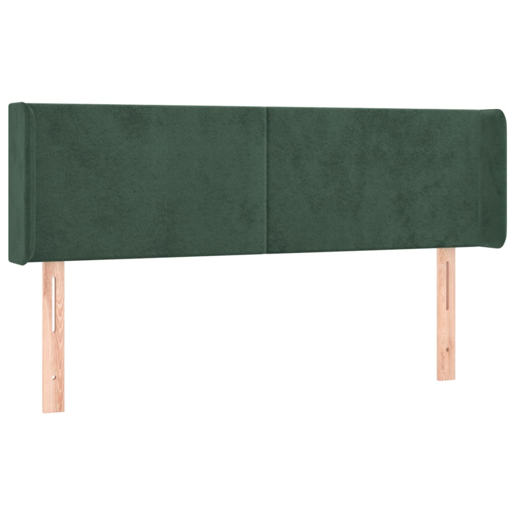 vidaXL Cabecero de terciopelo verde oscuro 147x16x78/88 cm