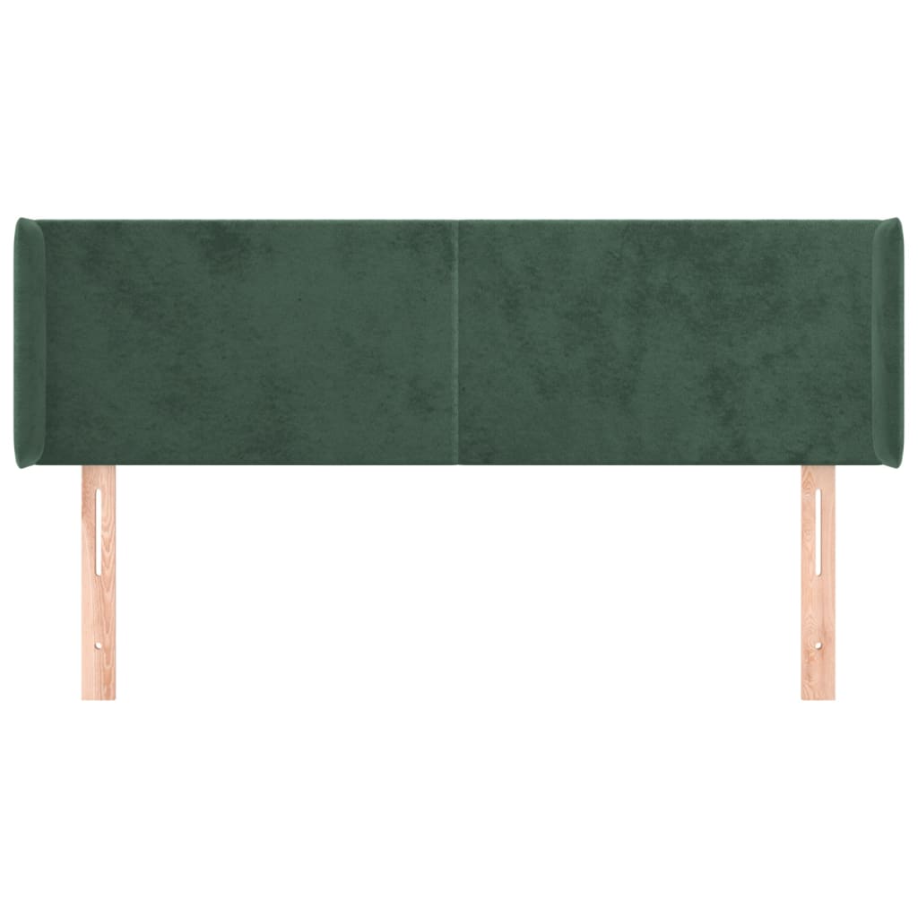 vidaXL Cabecero de terciopelo verde oscuro 147x16x78/88 cm