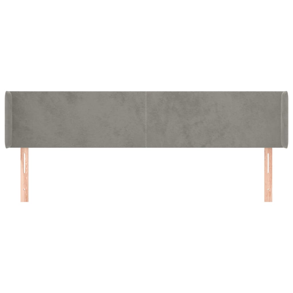 vidaXL Cabecero de terciopelo gris claro 163x16x78/88 cm