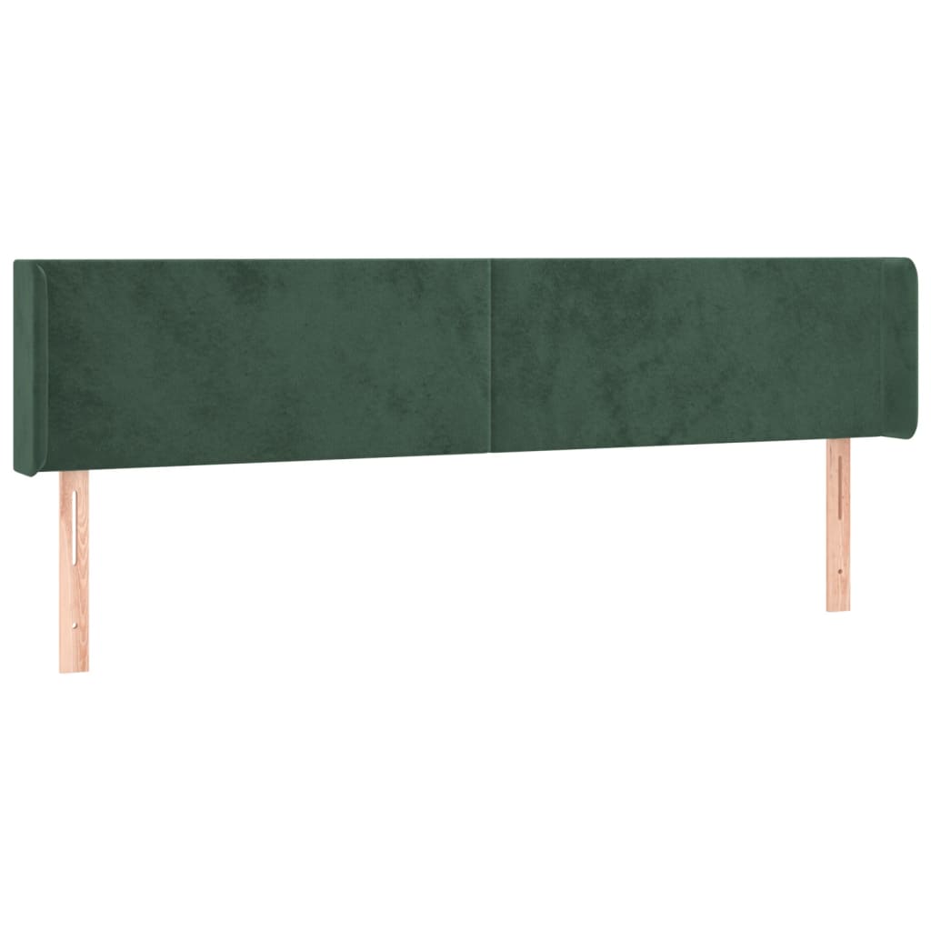 vidaXL Cabecero de terciopelo verde oscuro 183x16x78/88 cm