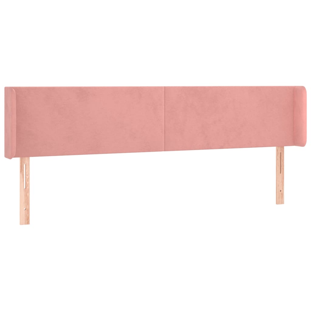 vidaXL Cabecero de terciopelo rosa 203x16x78/88 cm