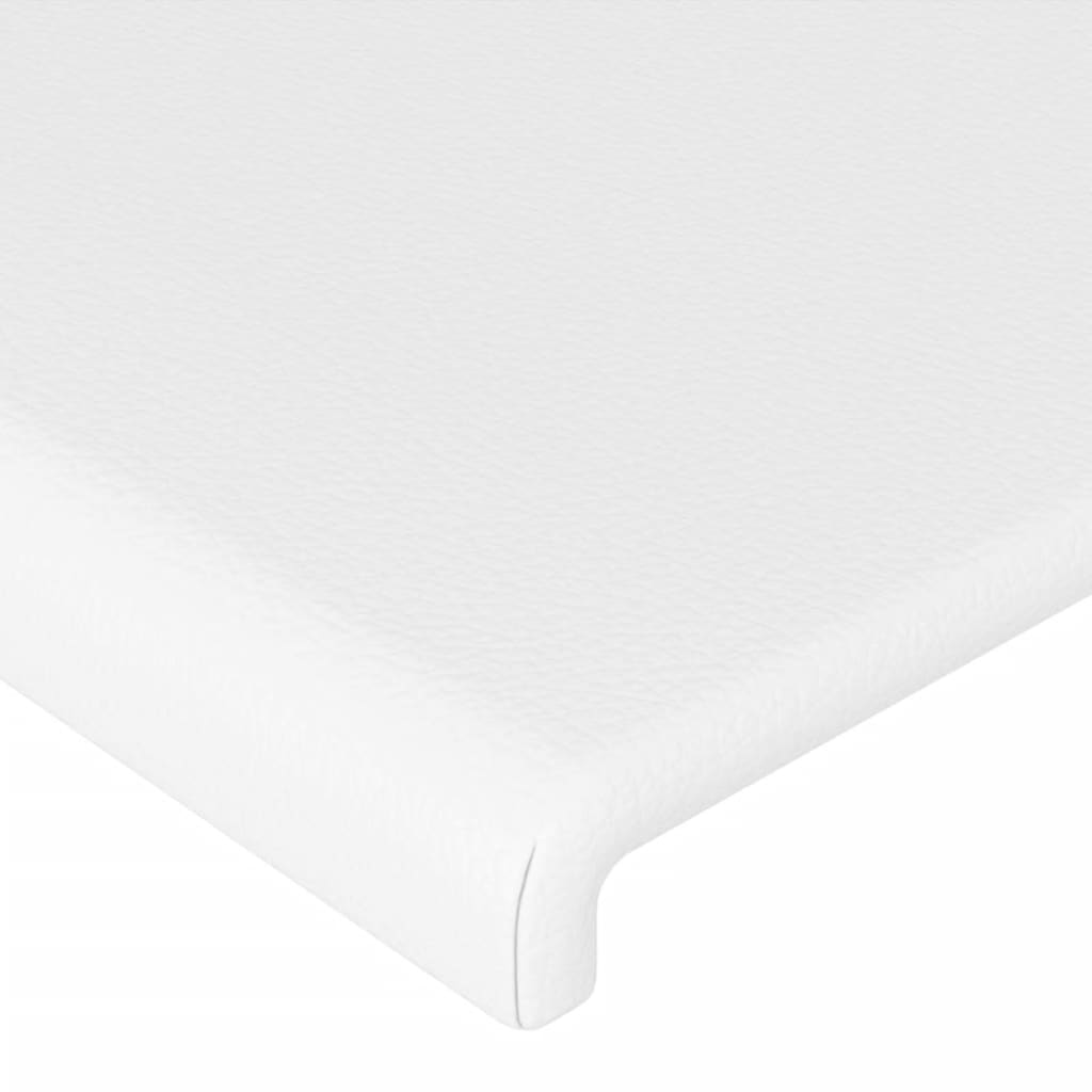 vidaXL Cabecero de cuero sintético blanco 183x16x78/88 cm