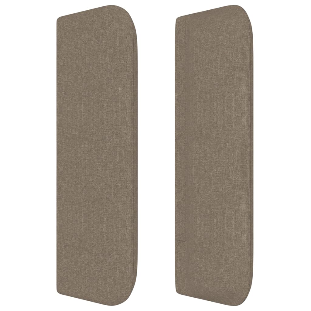 vidaXL Cabecero de tela gris taupe 203x16x78/88 cm