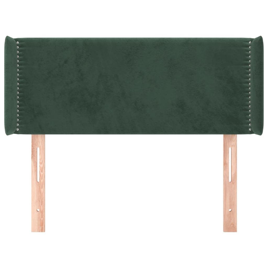 vidaXL Cabecero de terciopelo verde oscuro 83x16x78/88 cm