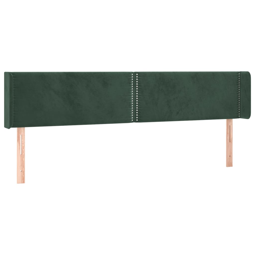 vidaXL Cabecero de terciopelo verde oscuro 163x16x78/88 cm