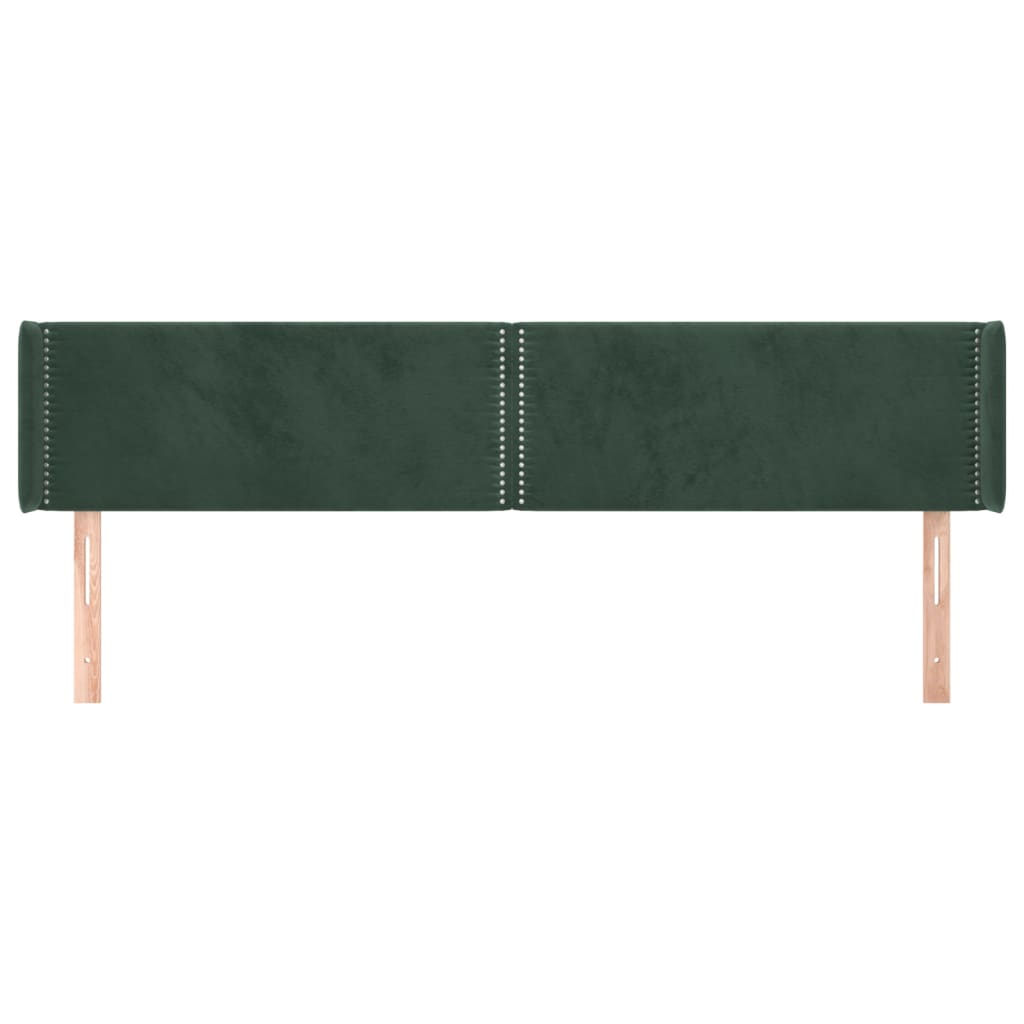 vidaXL Cabecero de terciopelo verde oscuro 163x16x78/88 cm