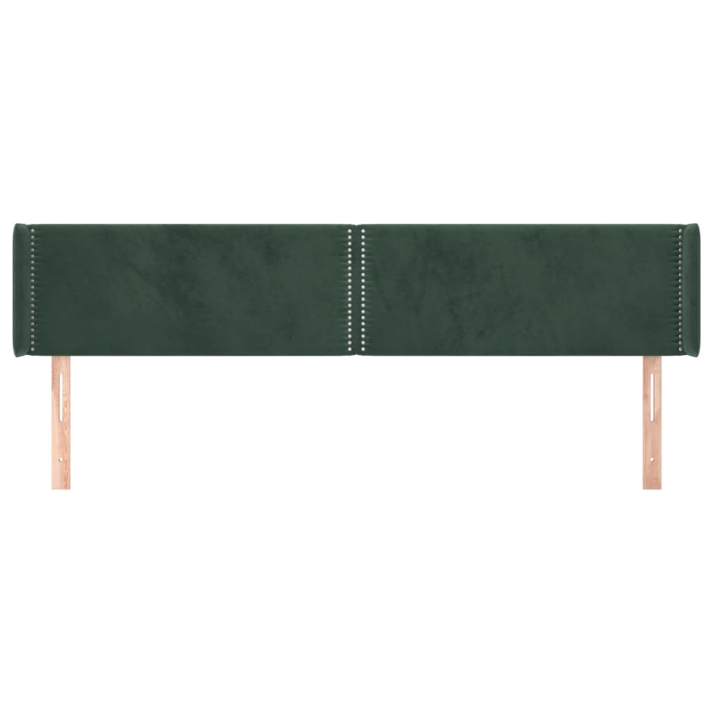 vidaXL Cabecero de terciopelo verde oscuro 183x16x78/88 cm