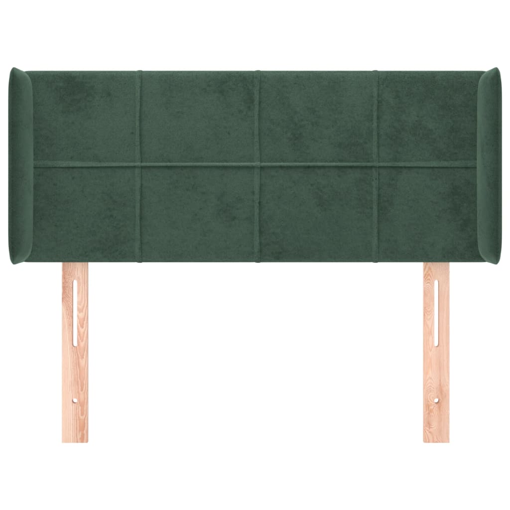 vidaXL Cabecero de terciopelo verde oscuro 83x16x78/88 cm