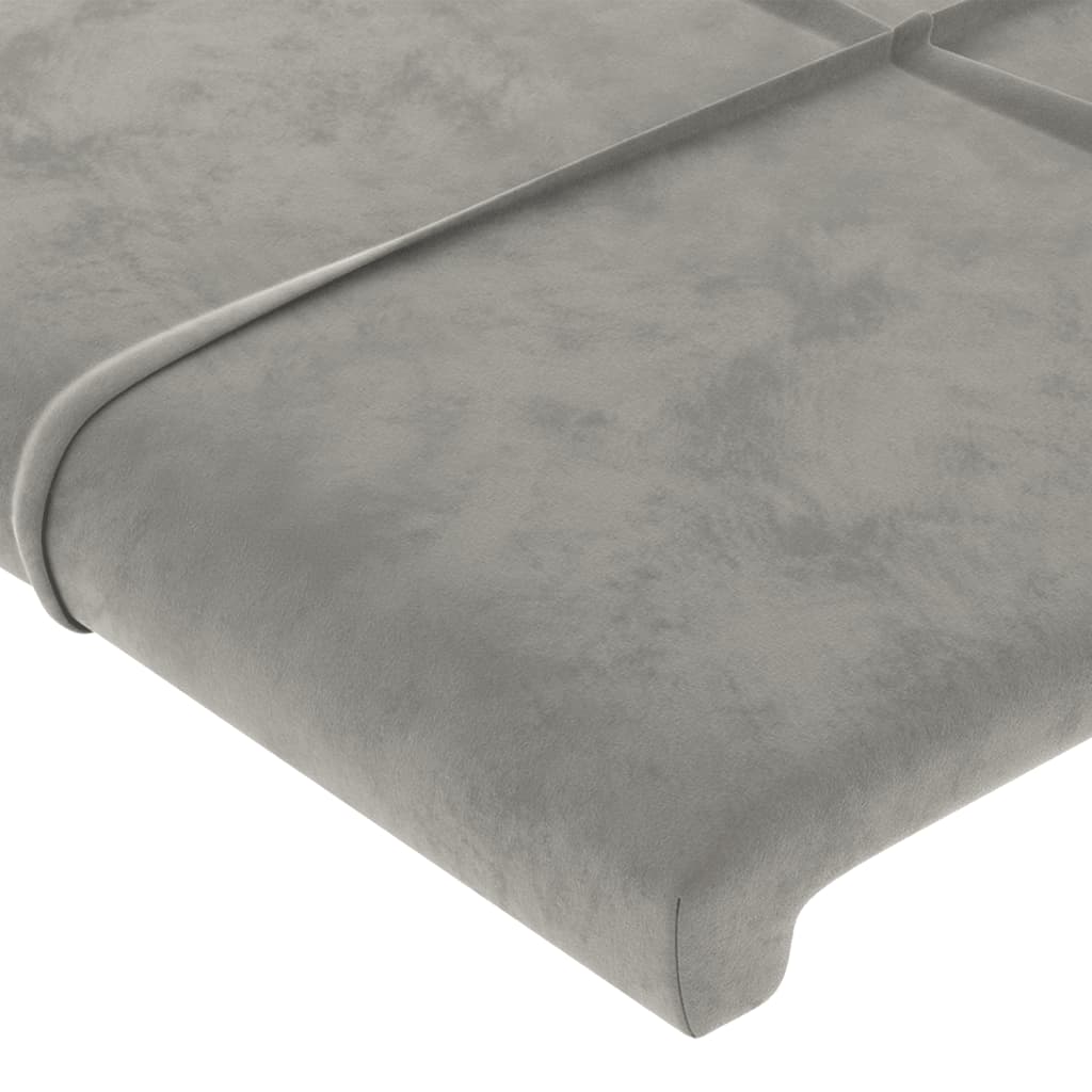 vidaXL Cabecero de terciopelo gris claro 93x16x78/88 cm