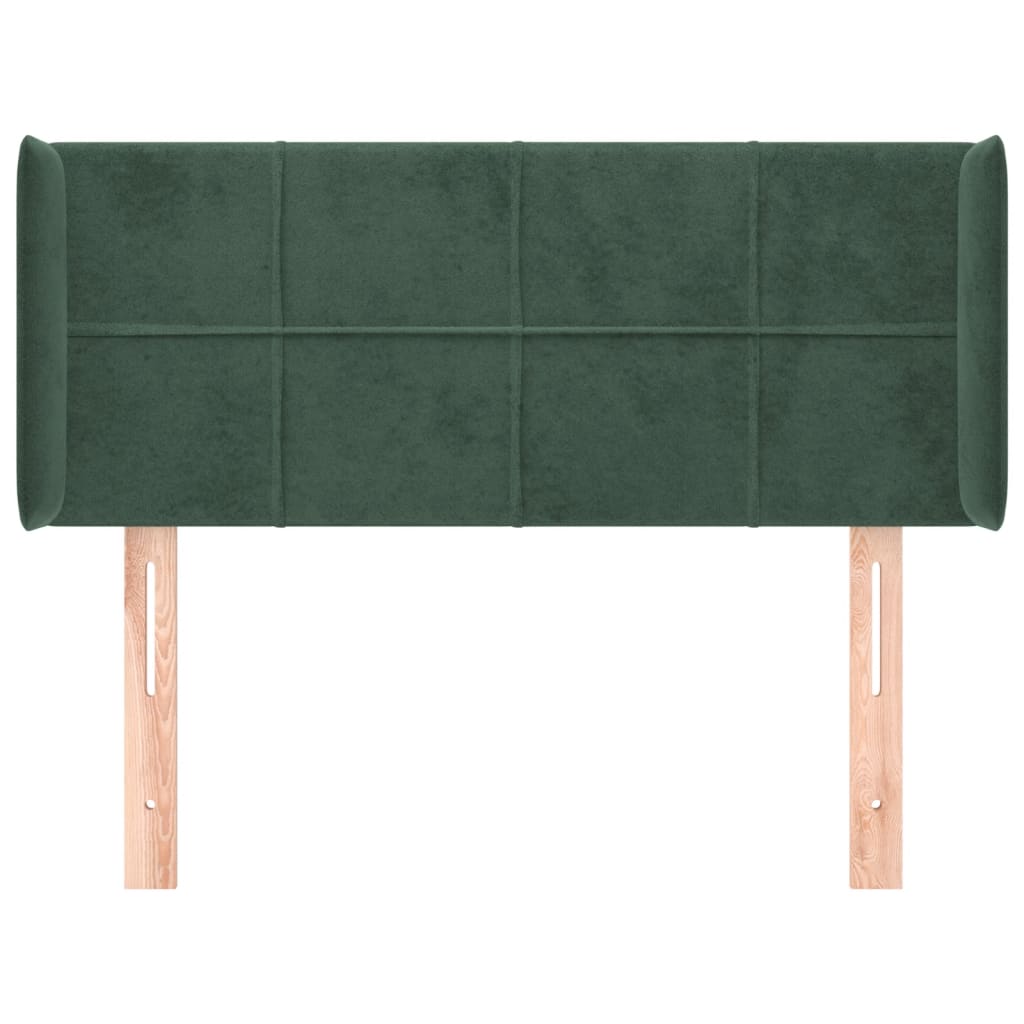 vidaXL Cabecero de terciopelo verde oscuro 103x16x78/88 cm