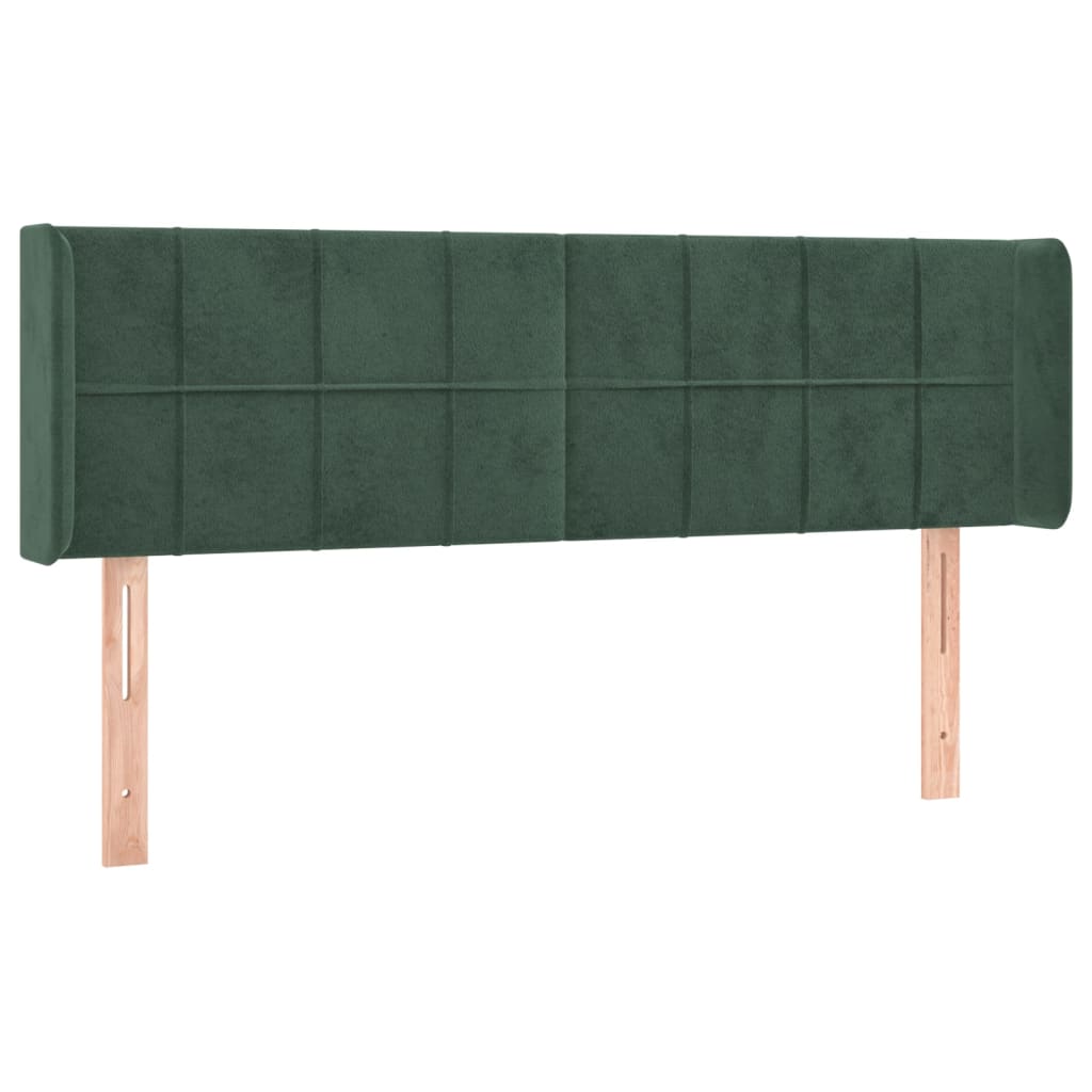 vidaXL Cabecero de terciopelo verde oscuro 147x16x78/88 cm