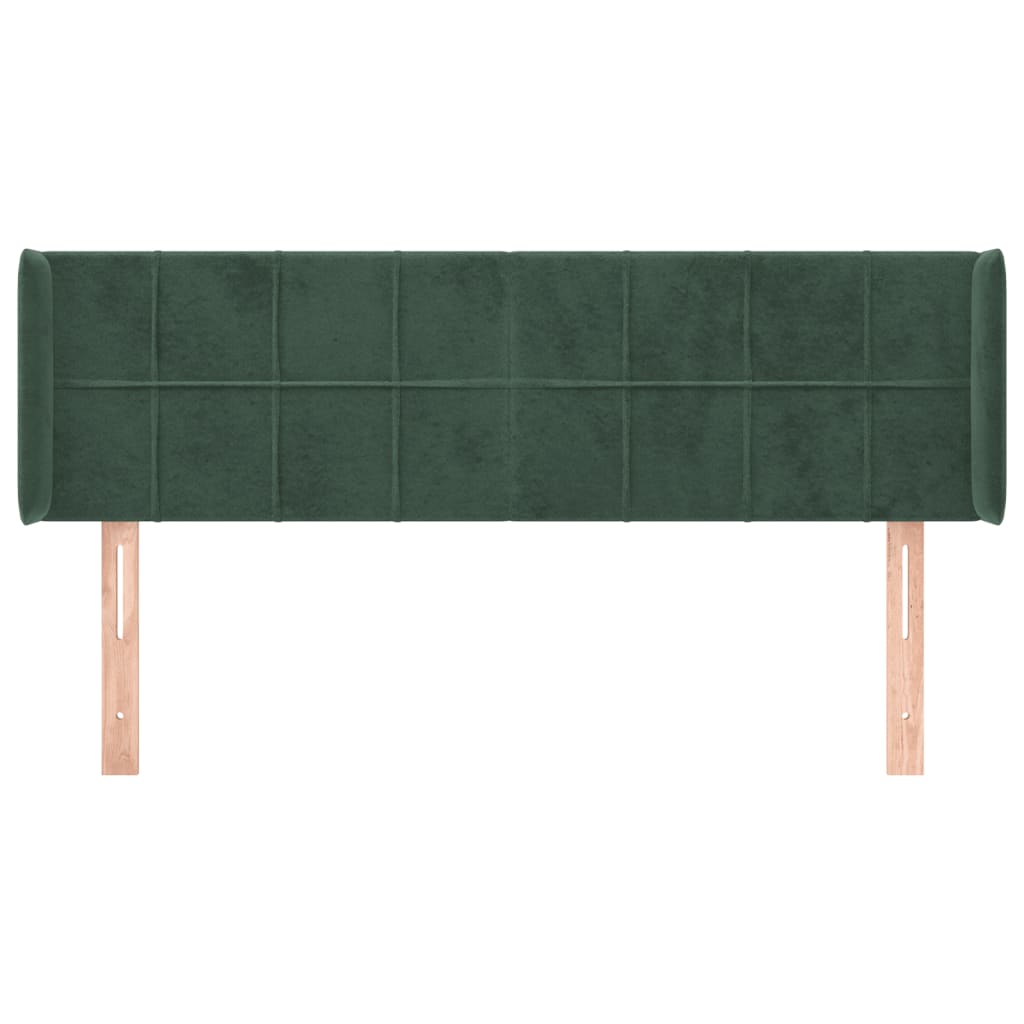 vidaXL Cabecero de terciopelo verde oscuro 147x16x78/88 cm