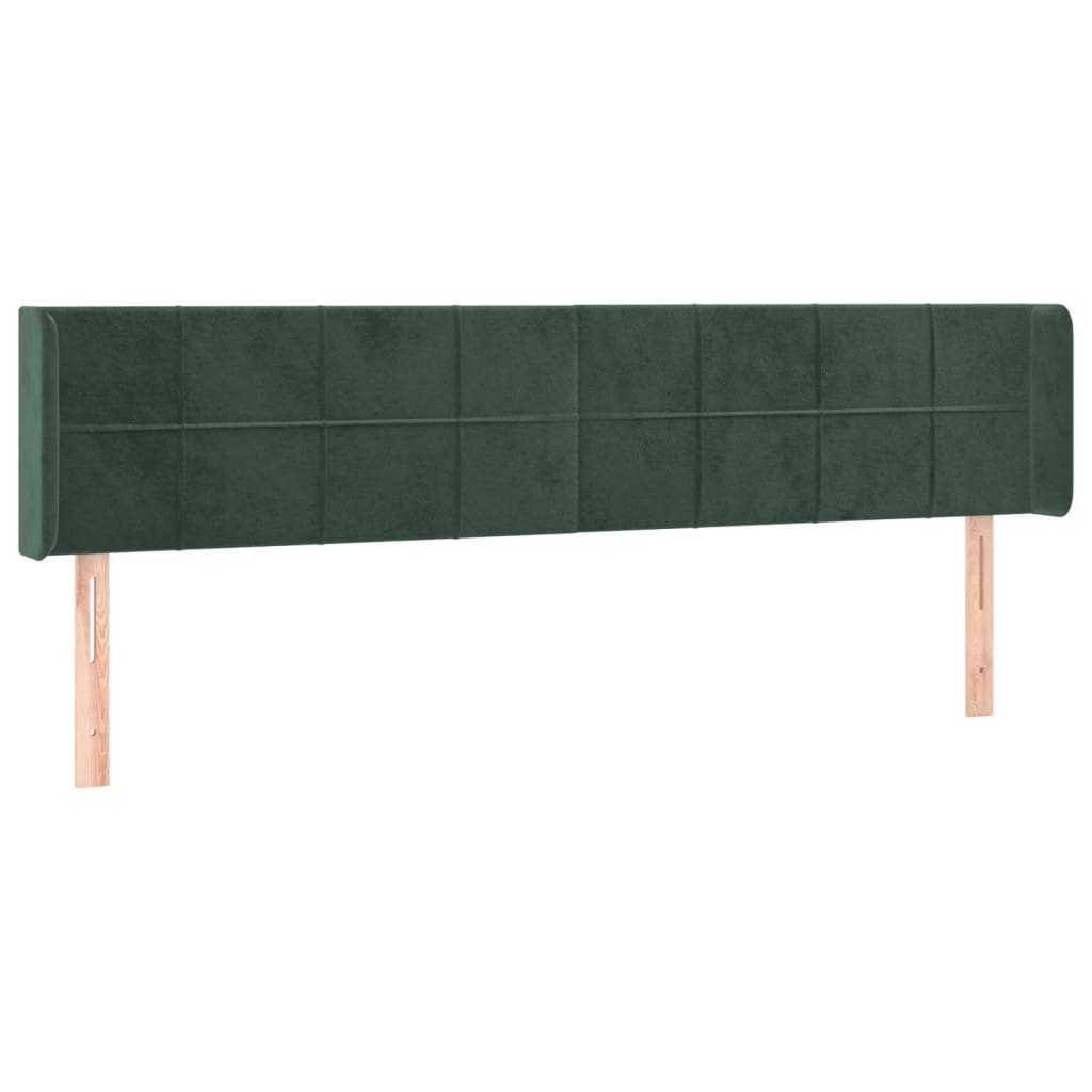 vidaXL Cabecero de terciopelo verde oscuro 163x16x78/88 cm