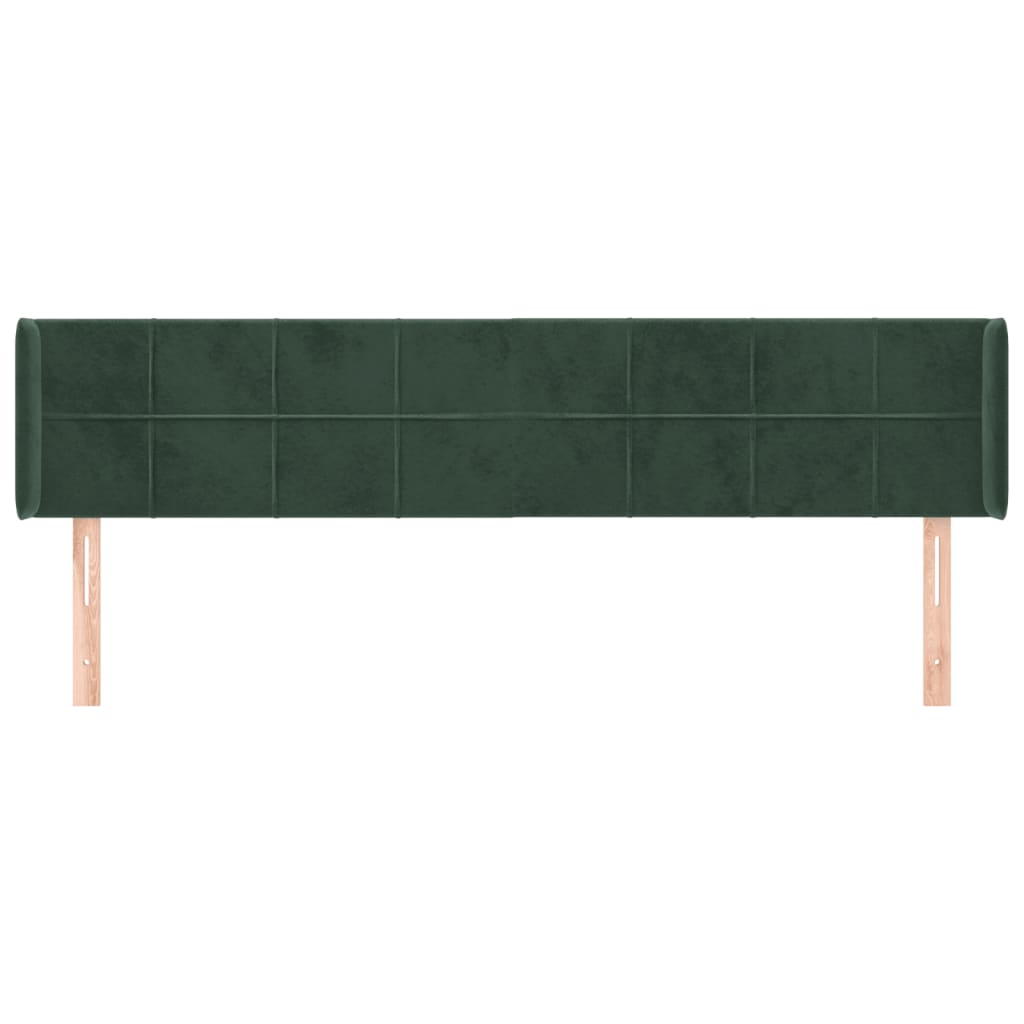 vidaXL Cabecero de terciopelo verde oscuro 163x16x78/88 cm