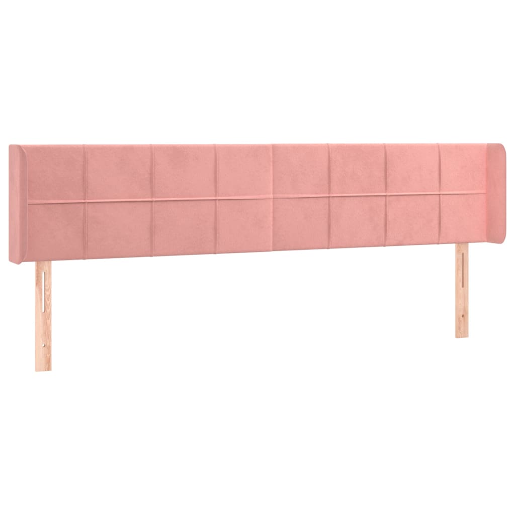 vidaXL Cabecero de terciopelo rosa 163x16x78/88 cm