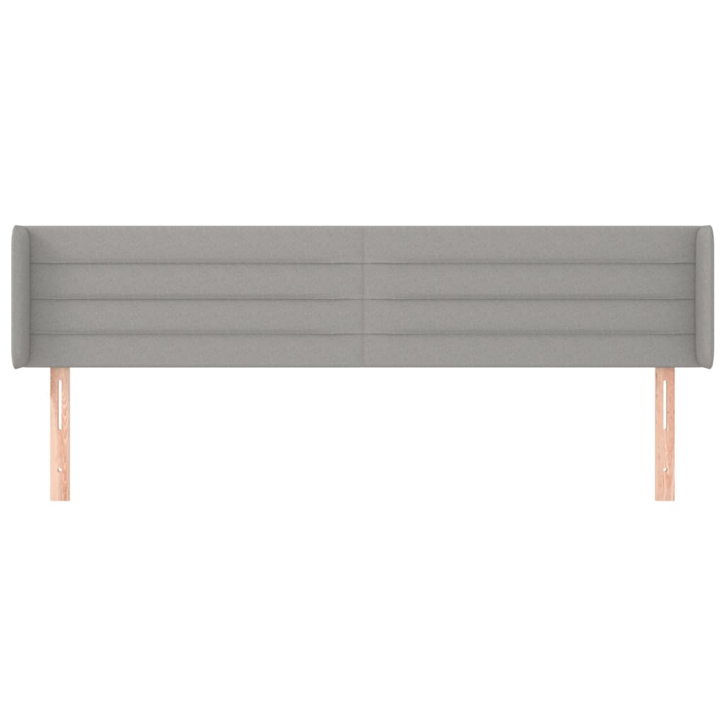 vidaXL Cabecero de tela gris claro 163x16x78/88 cm