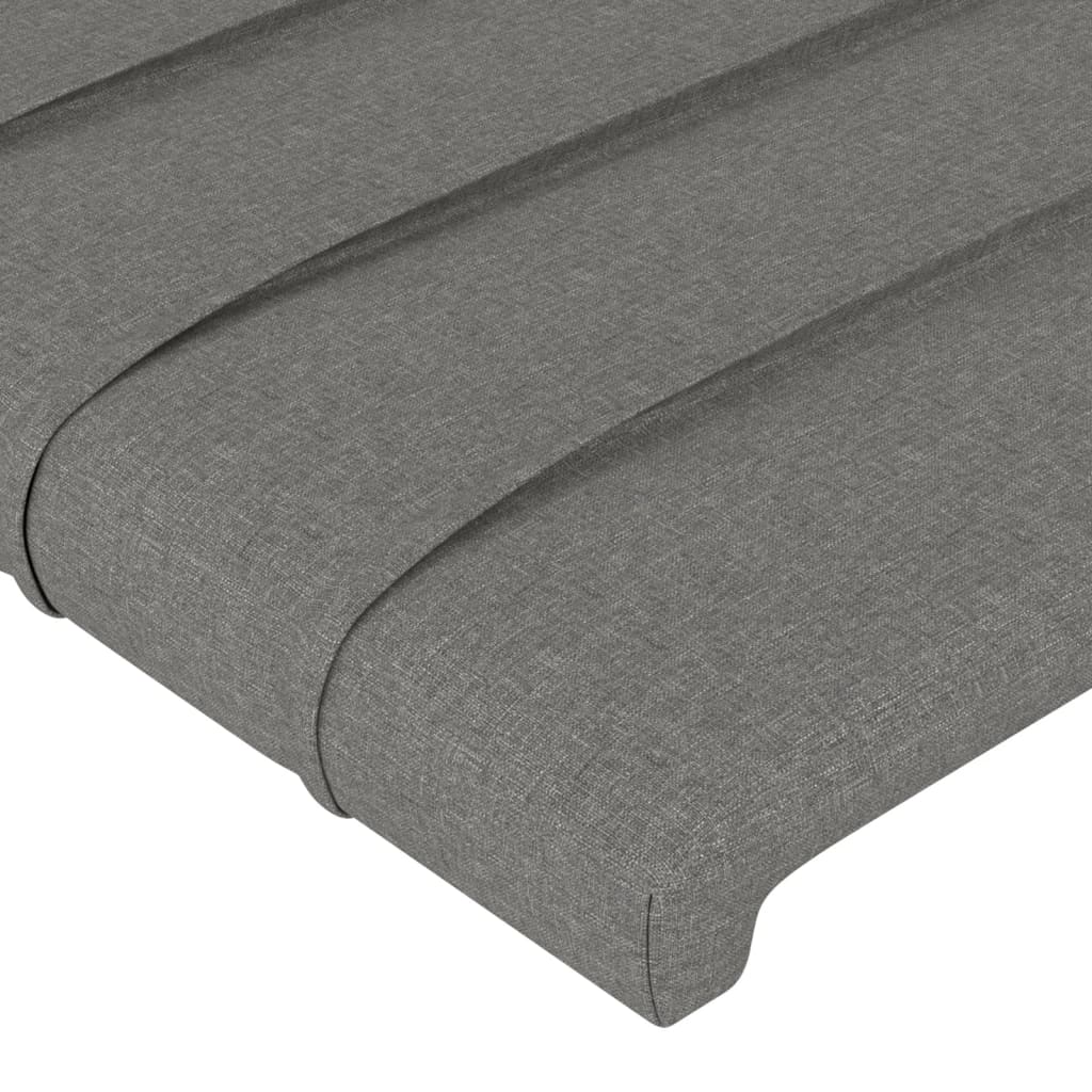 vidaXL Cabecero de tela gris oscuro 183x16x78/88 cm