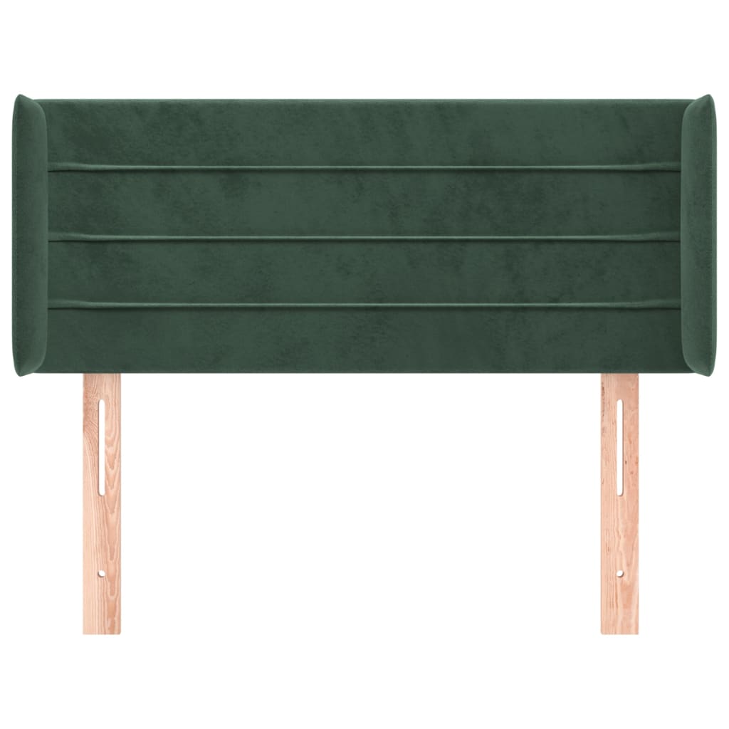 vidaXL Cabecero de terciopelo verde oscuro 83x16x78/88 cm