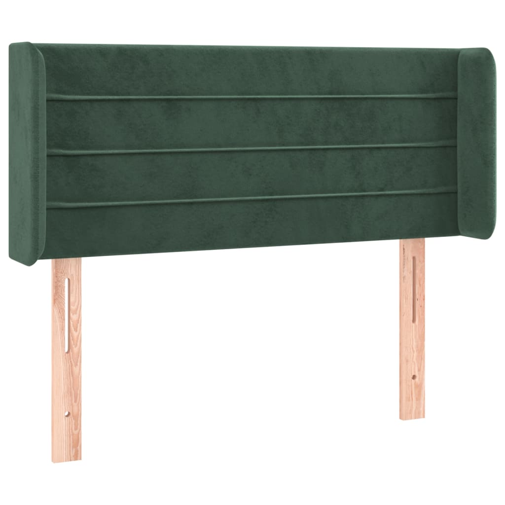 vidaXL Cabecero de terciopelo verde oscuro 93x16x78/88 cm