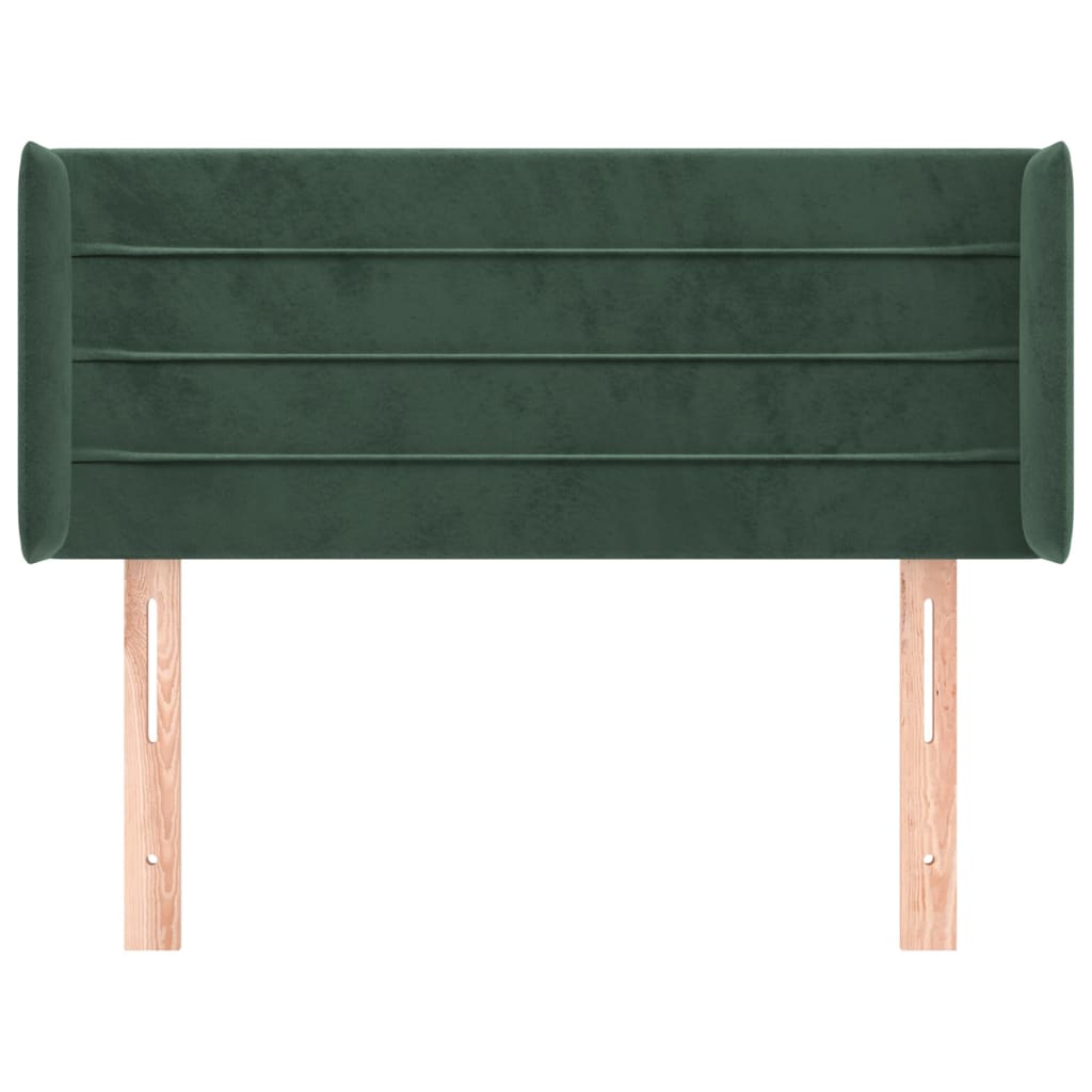 vidaXL Cabecero de terciopelo verde oscuro 93x16x78/88 cm