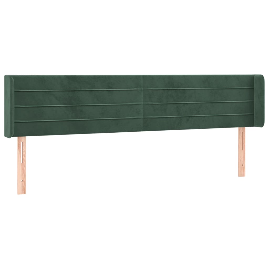 vidaXL Cabecero de terciopelo verde oscuro 203x16x78/88 cm