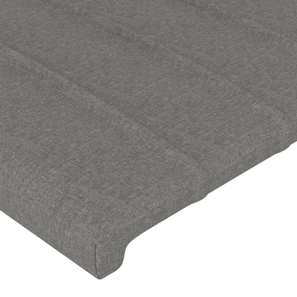 vidaXL Cabecero de tela gris oscuro 203x16x78/88 cm